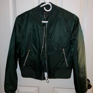 Forever 21 Green Bomber Jacket
